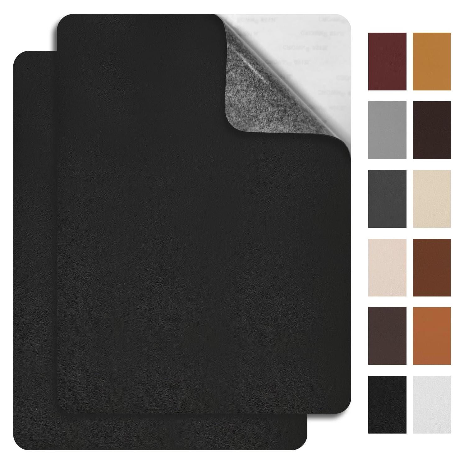 Parches de Reparación de Cuero Autoadhesivos EMORBALS 20x28cm Negro