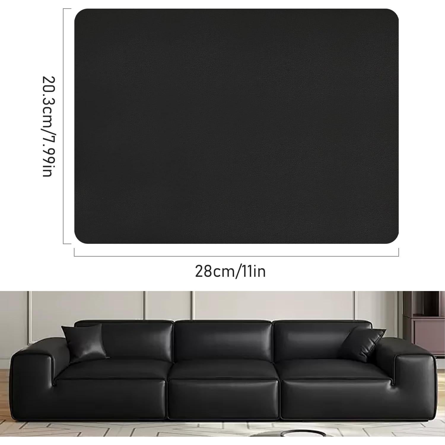 Parches de Reparación de Cuero Autoadhesivos EMORBALS 20x28cm Negro