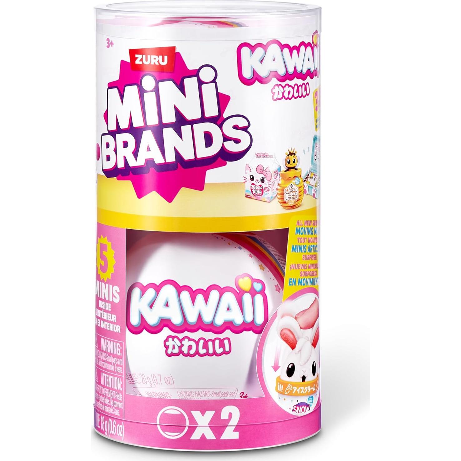 Kawaii Capsule by ZURU, Surprise Kawaii collectable minis, Blind Packaging, Japanese Themed collectables (2 Pack)