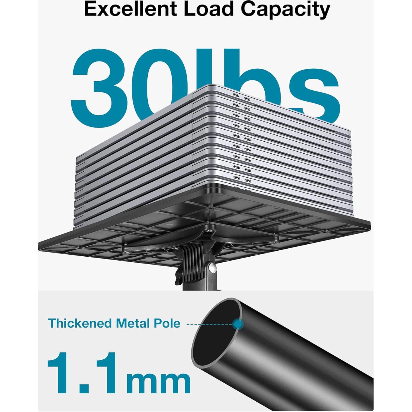 InnoGear Projector Stand Tripod, 21" to 38" Height Adjustable Portable Laptop Tripod Stand Music Stand Projector Tripod for Outdoor Office Home Stage Studio Podium Computer DJ Racks