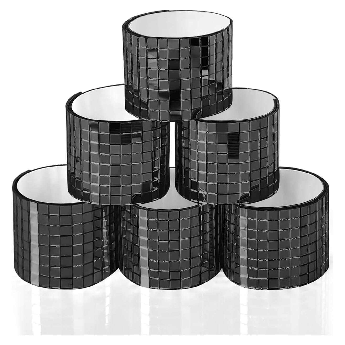 Azulejos de Espejo Autoadhesivos Art3dwallpanels 6 Piezas Negro