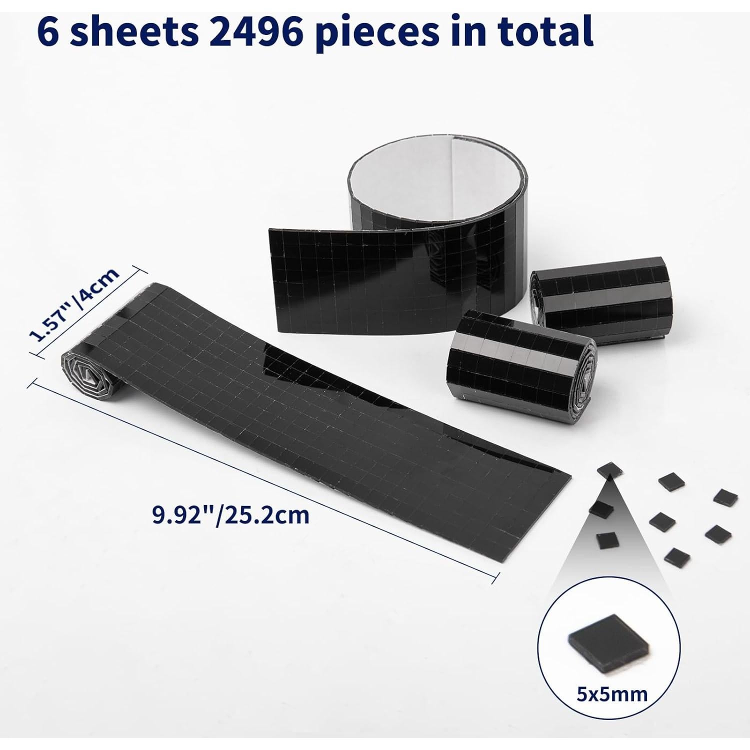 Azulejos de Espejo Autoadhesivos Art3dwallpanels 6 Piezas Negro