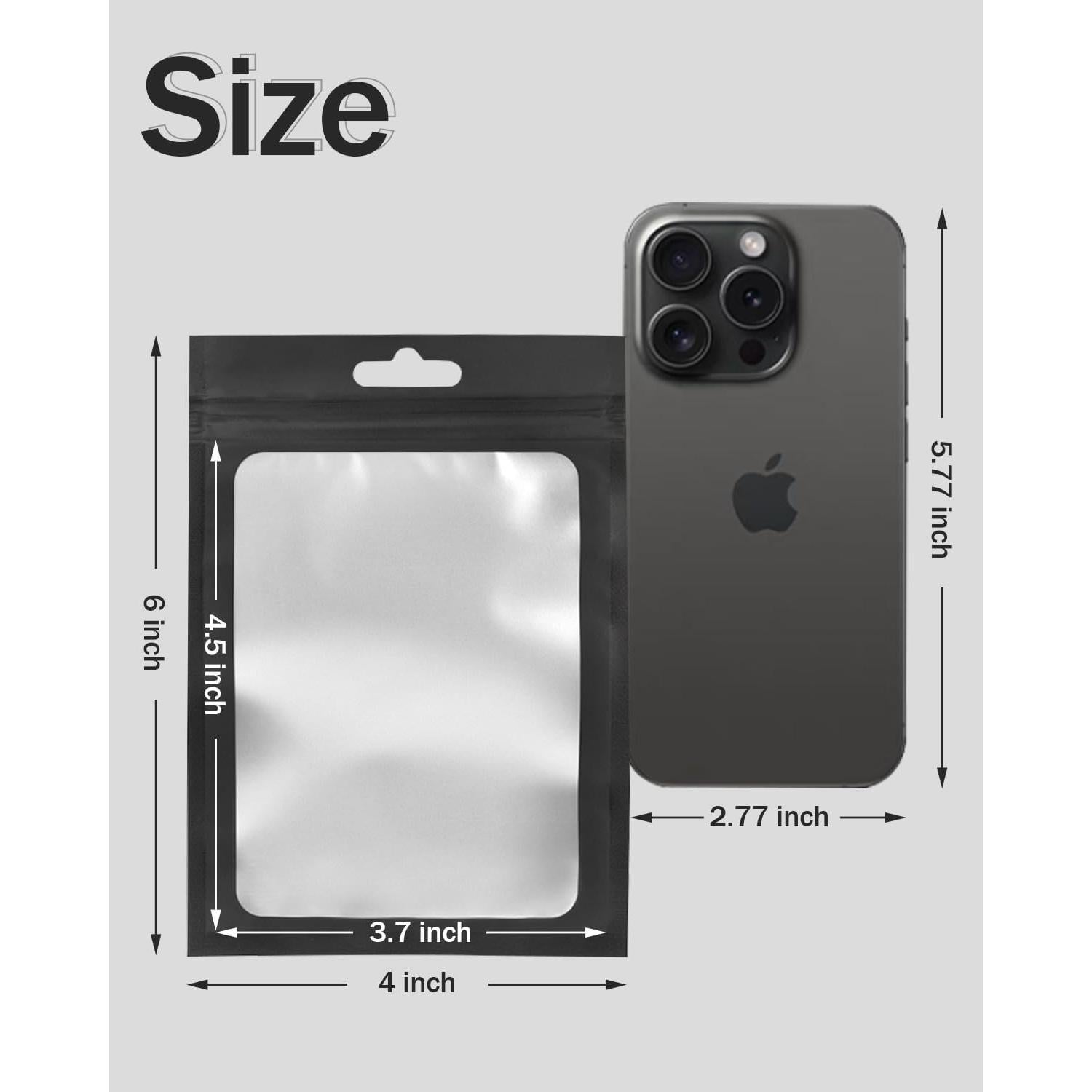 200 Bolsas de Pouch de Aluminio Reutilizables Gwybkq 10x15cm