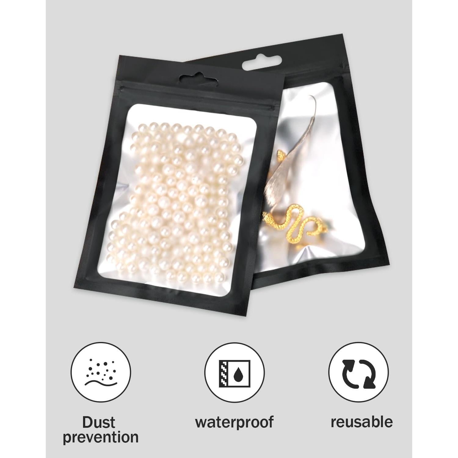 200 Bolsas de Pouch de Aluminio Reutilizables Gwybkq 10x15cm