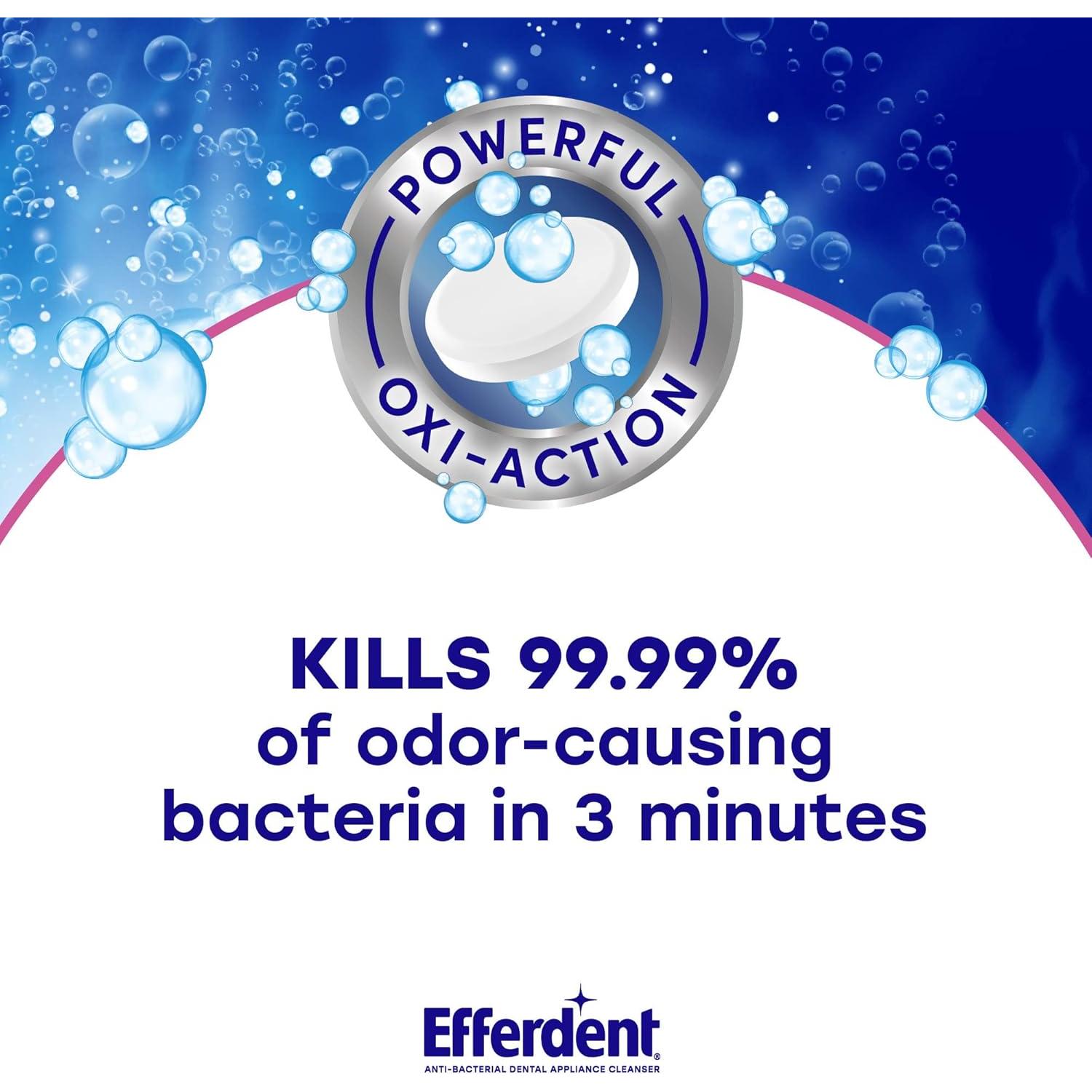 Tabletas Limpiadoras de Retenedores Efferdent - 4 Tabletas