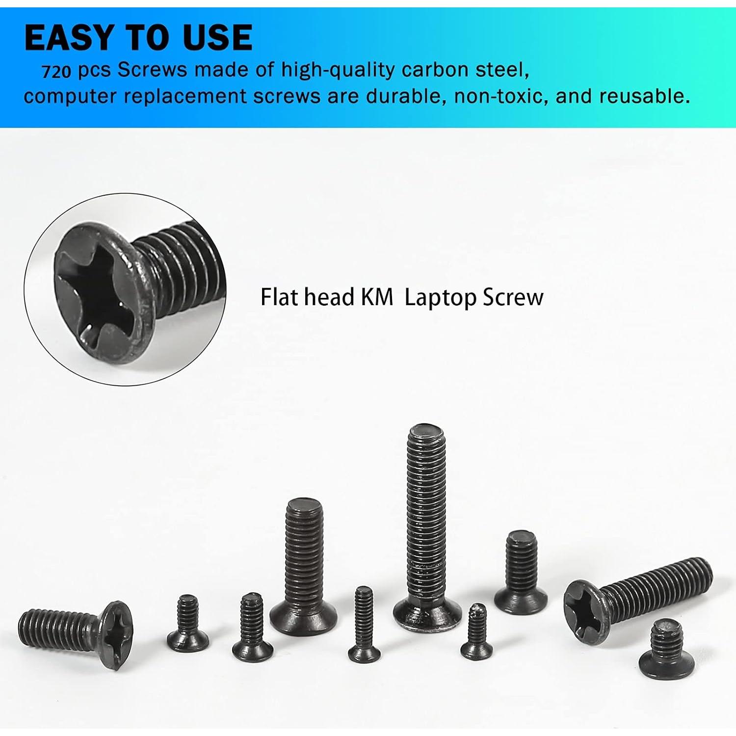 Kit de Tornillos para Laptop 720pcs Meiduolai M1.4-M3