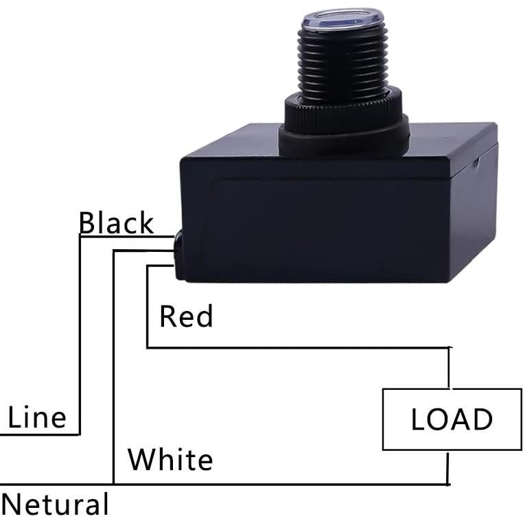 Sensor de Luz Fotocélula Meskliu 5A para Exterior IP65