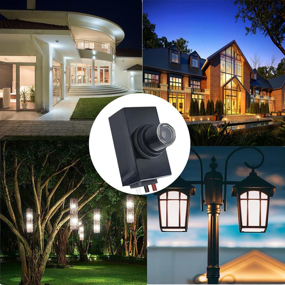 Sensor de Luz Fotocélula Meskliu 5A para Exterior IP65