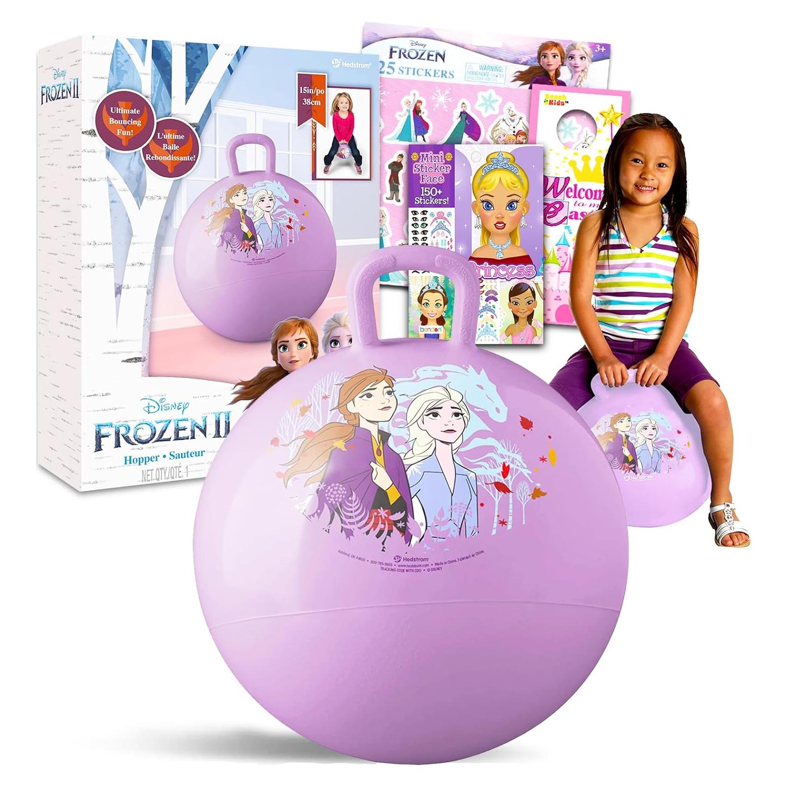 Pelota Saltarina Disney Frozen 38 cm con Mango y Calcomanías
