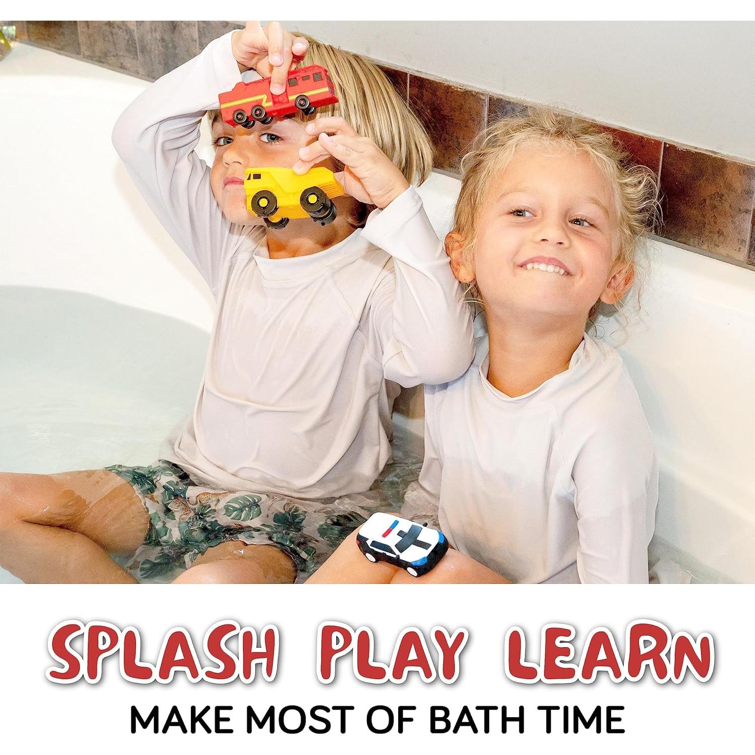 Juguetes de baño SplashEZ para bebés - Set de 3 coches flotantes