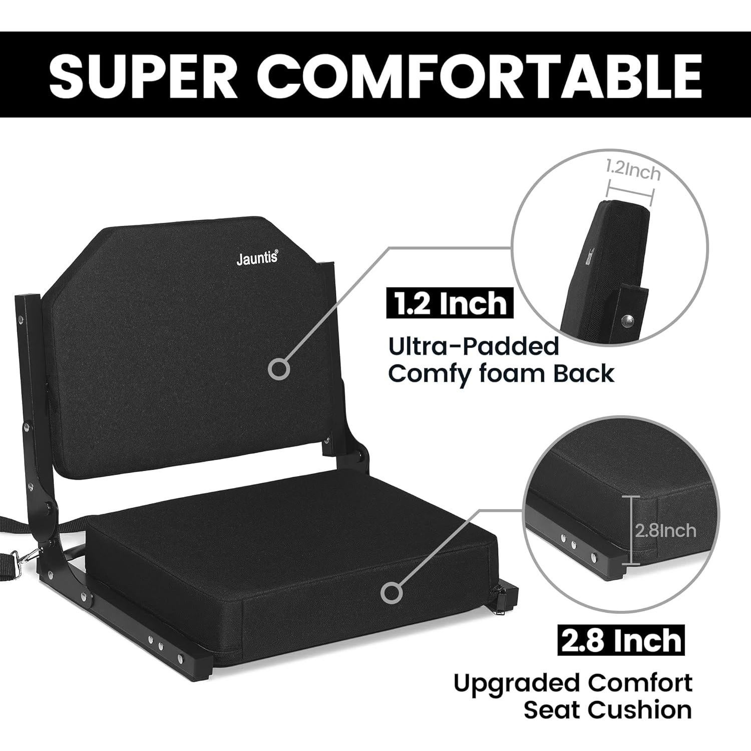 Asiento de Estadio Jauntis con Respaldo Acolchado y Cojín