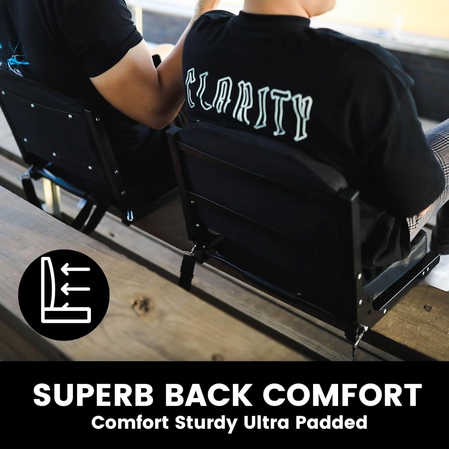 Asiento de Estadio Jauntis con Respaldo Acolchado y Cojín