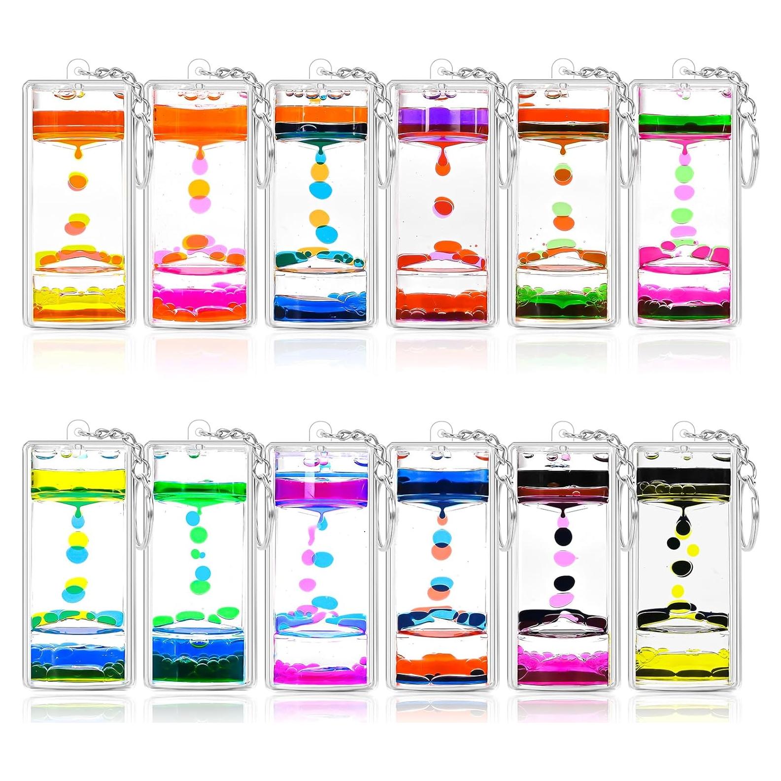 Juego de llaveros de burbujas líquidas OCTTN - 12 colores