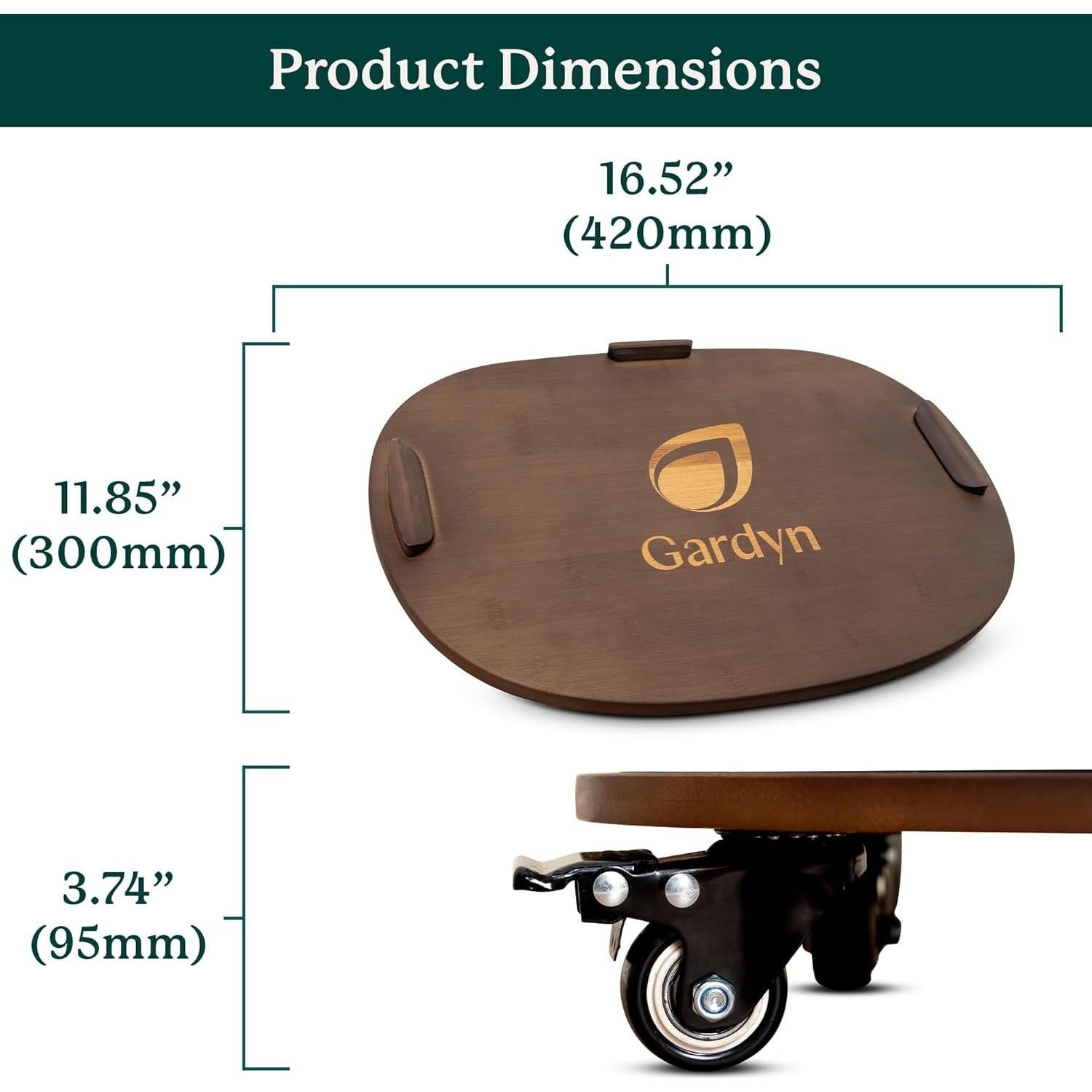Gardyn Studio Dolly (a Rolling Cart Designed to Make Your Hydroponics Growing System Kit & Indoor Garden Tower Mobile) Easily Move Your Throughout Your Home While Protecting Your Floors