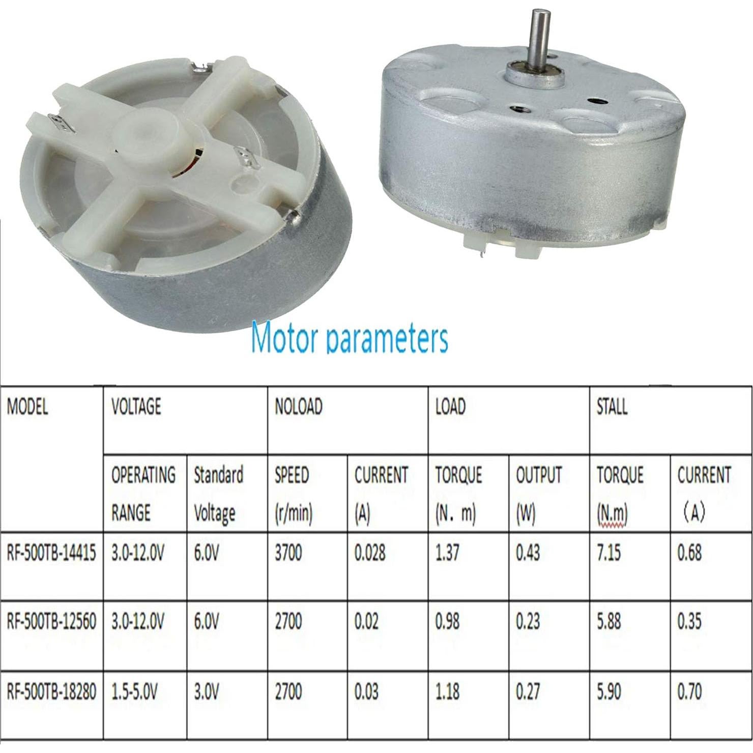 Motor Eléctrico DC 32mm Sopepoyie 3PCS 2700RPM 6V