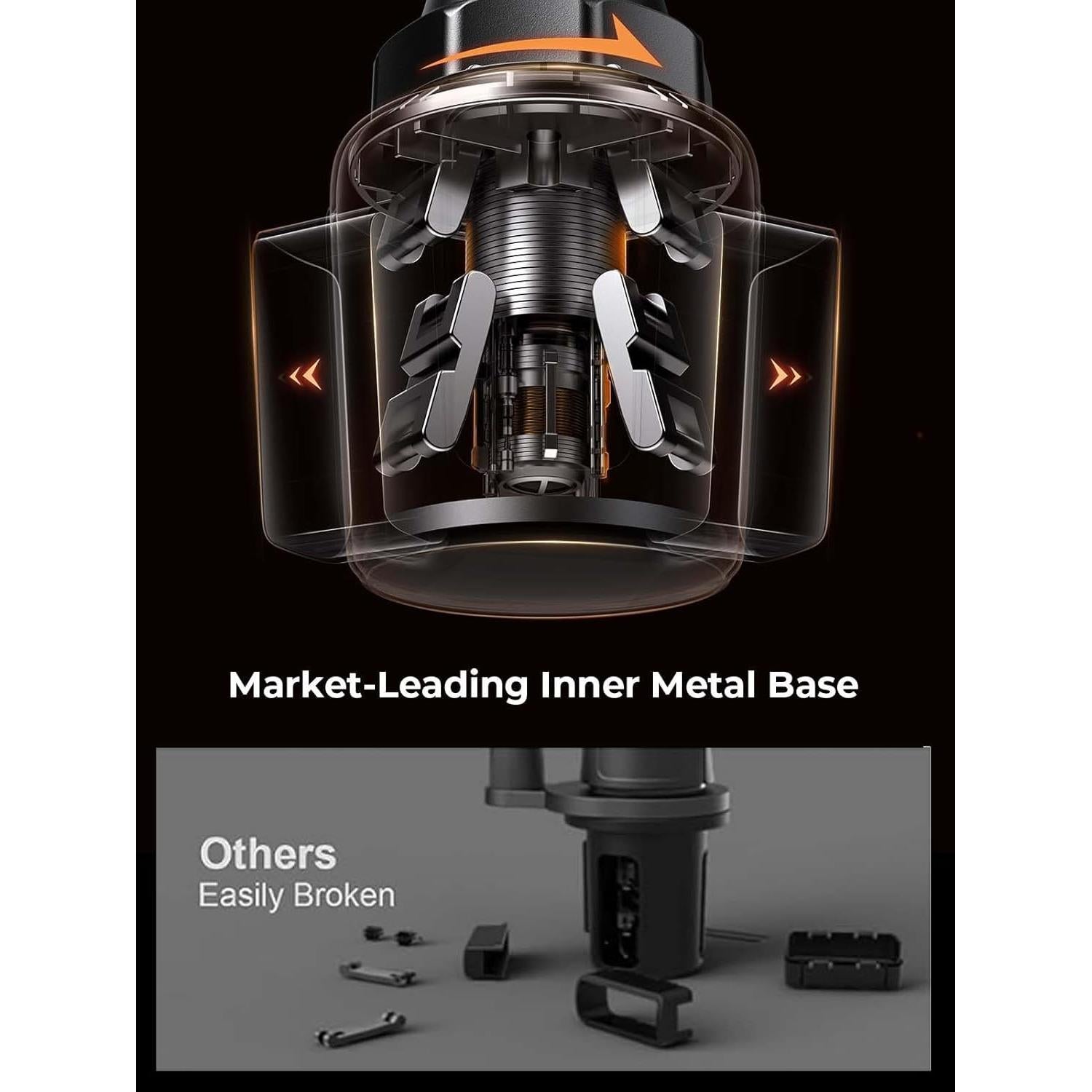 Soporte para teléfono en taza LISEN ajustable 360° Plata