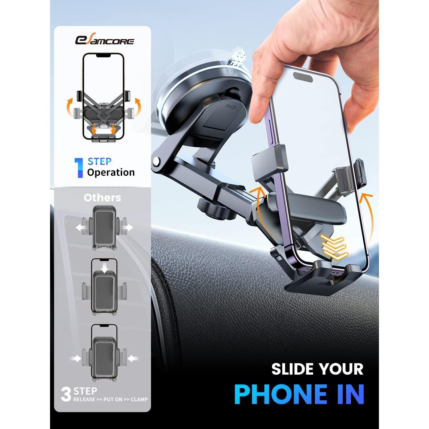 Soporte para Teléfono eSamcore para Coche con Ventosa 17 cm