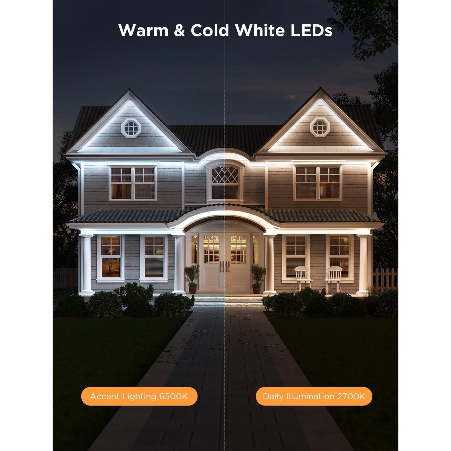 Luces LED de tira exterior Govee RGBIC 10m IP65 WiFi Alexa