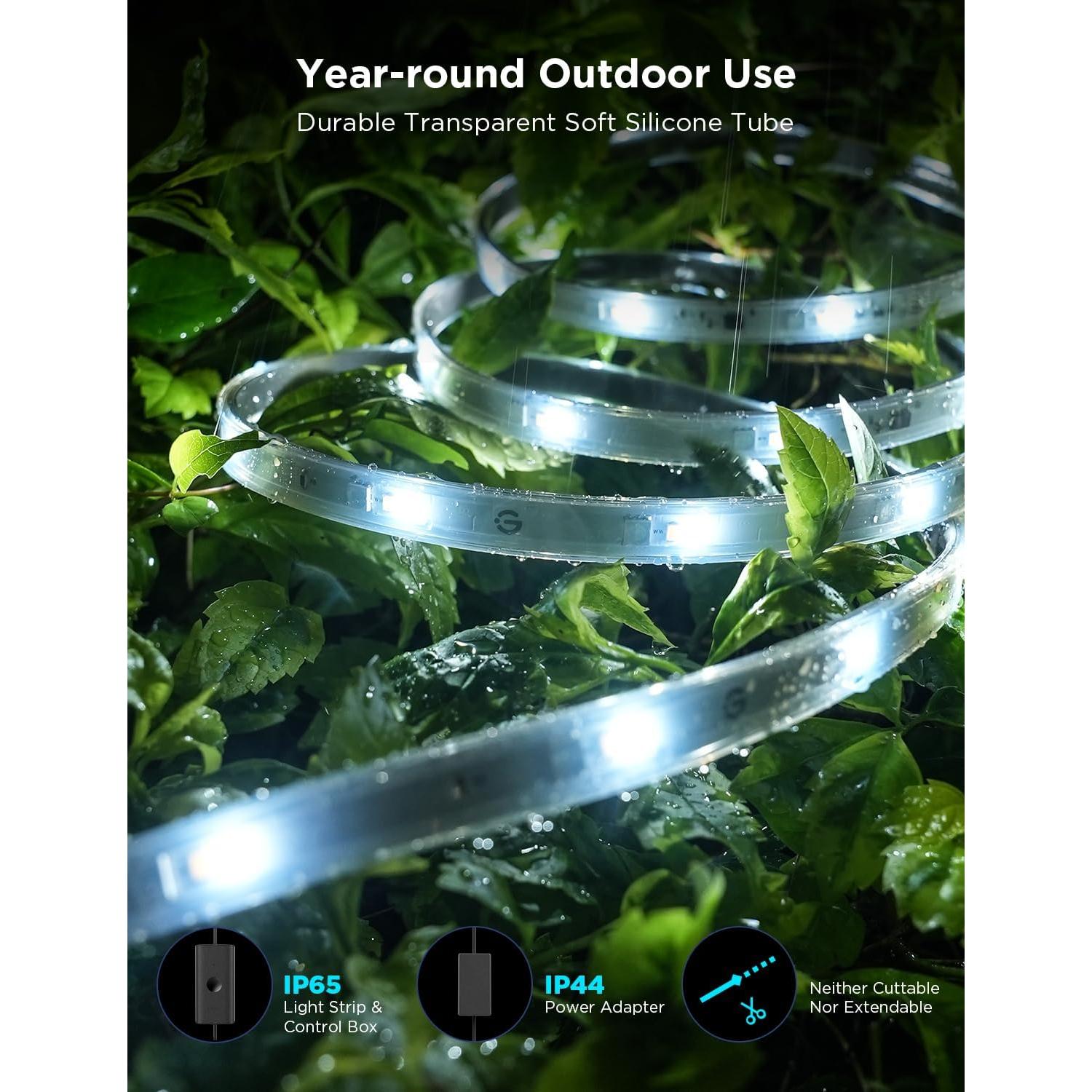 Luces LED de tira exterior Govee RGBIC 10m IP65 WiFi Alexa