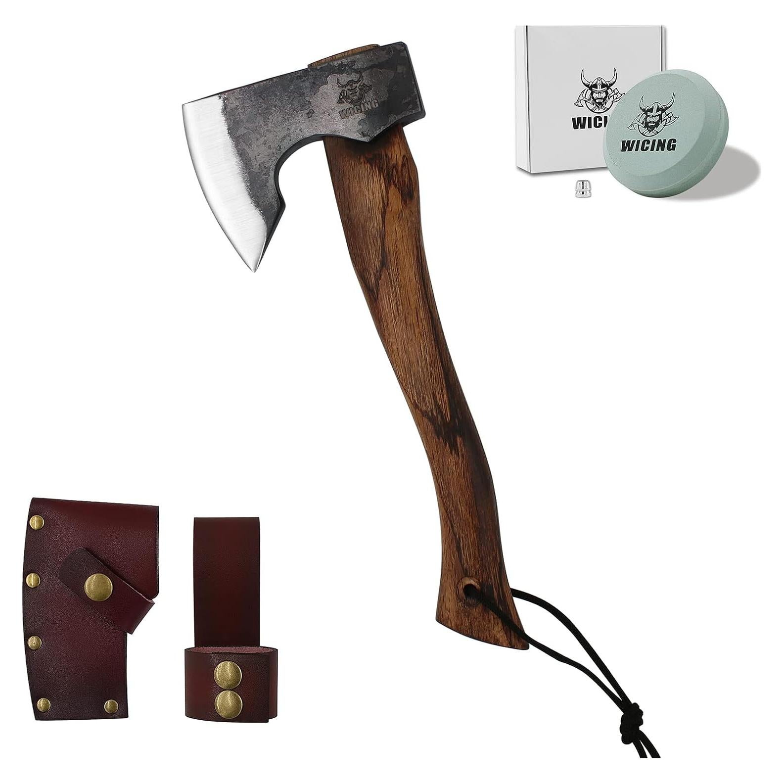 Hacha de Camping WICING 34.3 cm Acero al Carbono con Funda