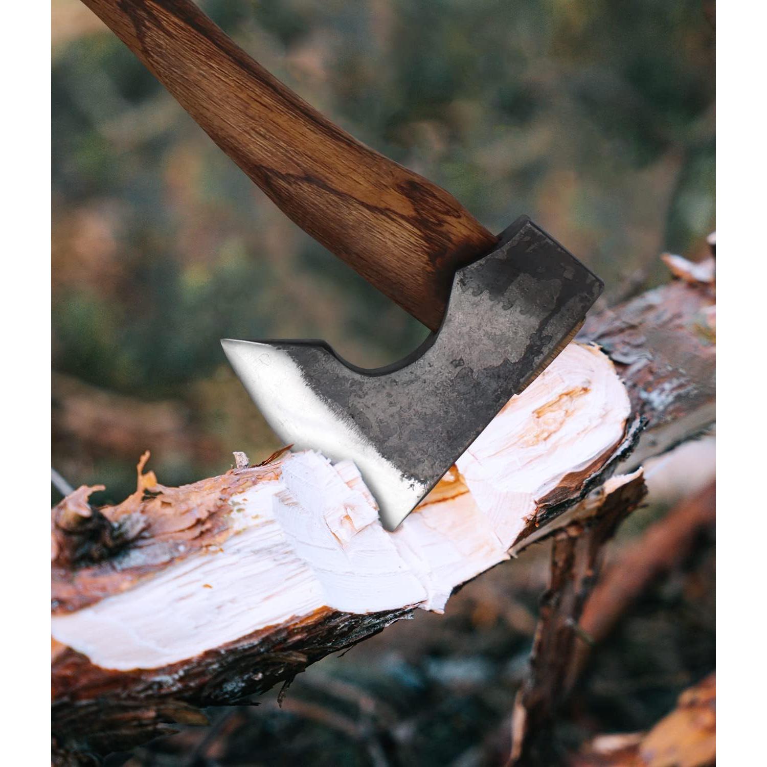 Hacha de Camping WICING 34.3 cm Acero al Carbono con Funda