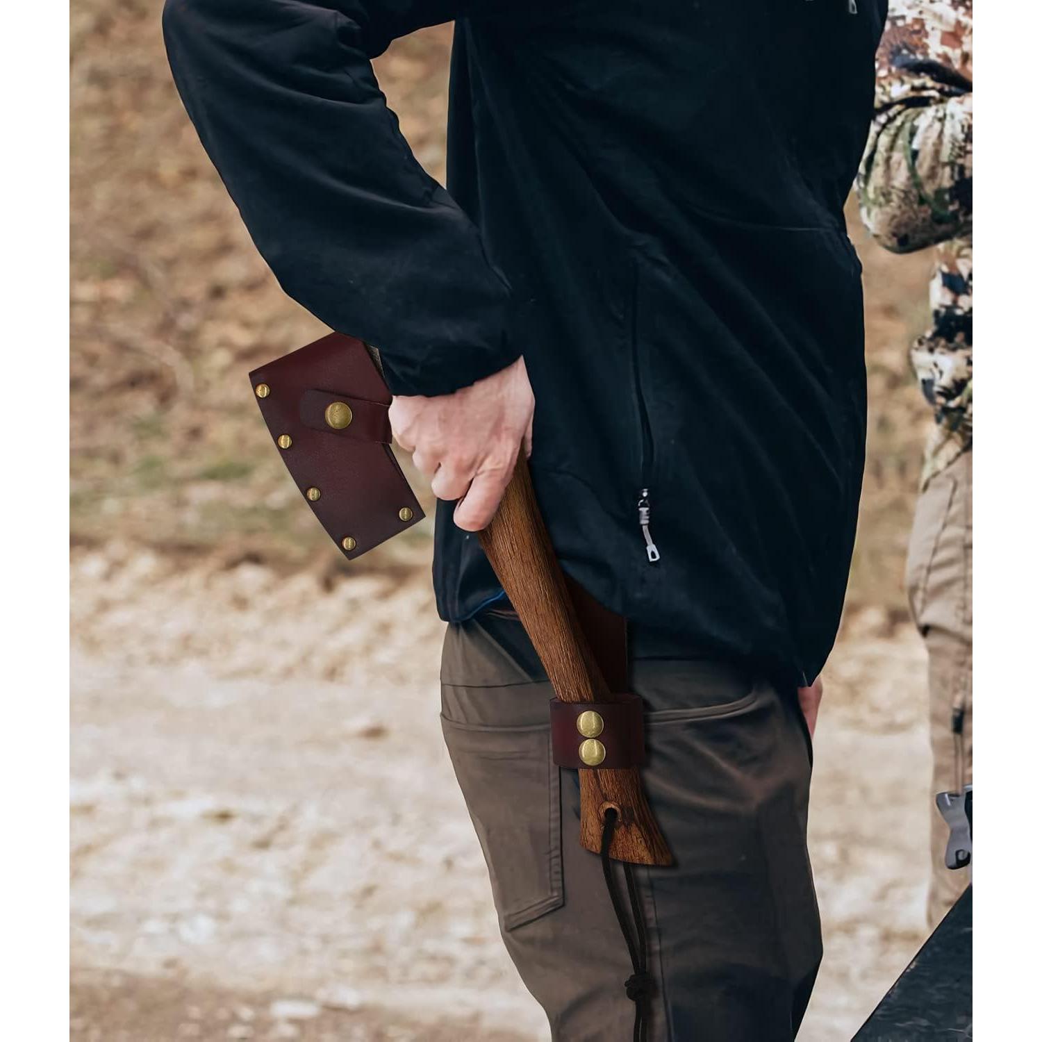 Hacha de Camping WICING 34.3 cm Acero al Carbono con Funda