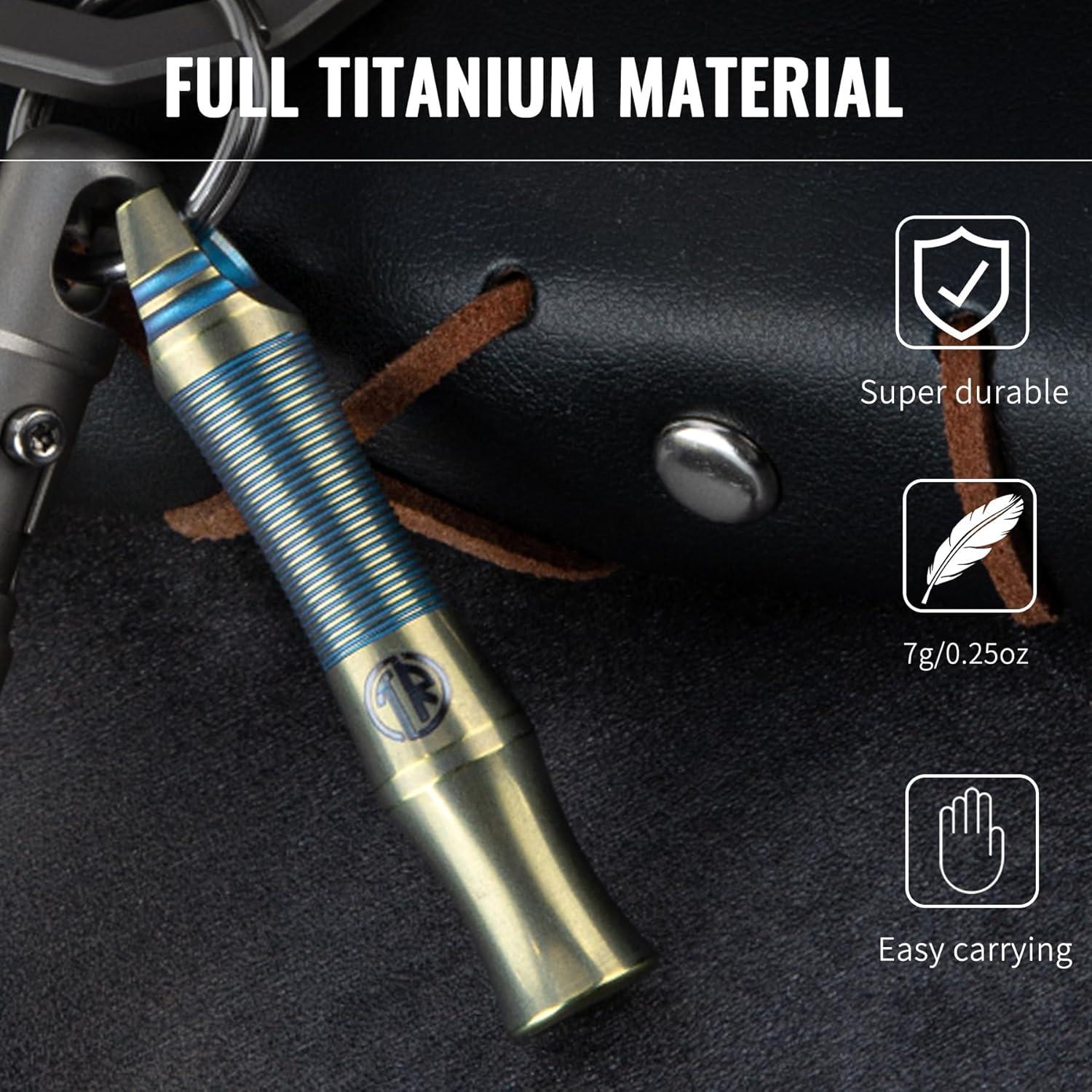 Silbato de Titanio TACRAY Ultra-Ruidoso 120 dB - Ligero y Duradero