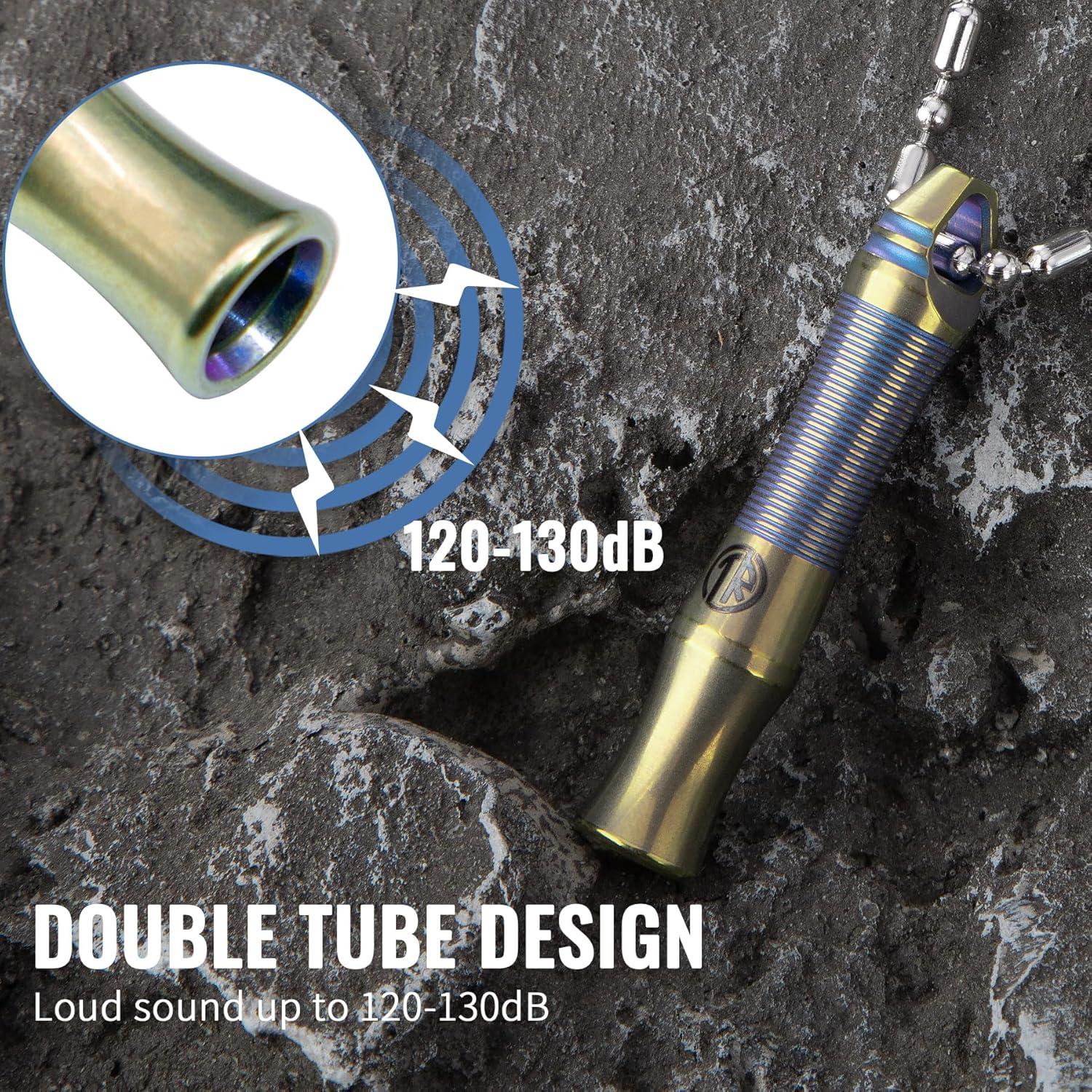 Silbato de Titanio TACRAY Ultra-Ruidoso 120 dB - Ligero y Duradero