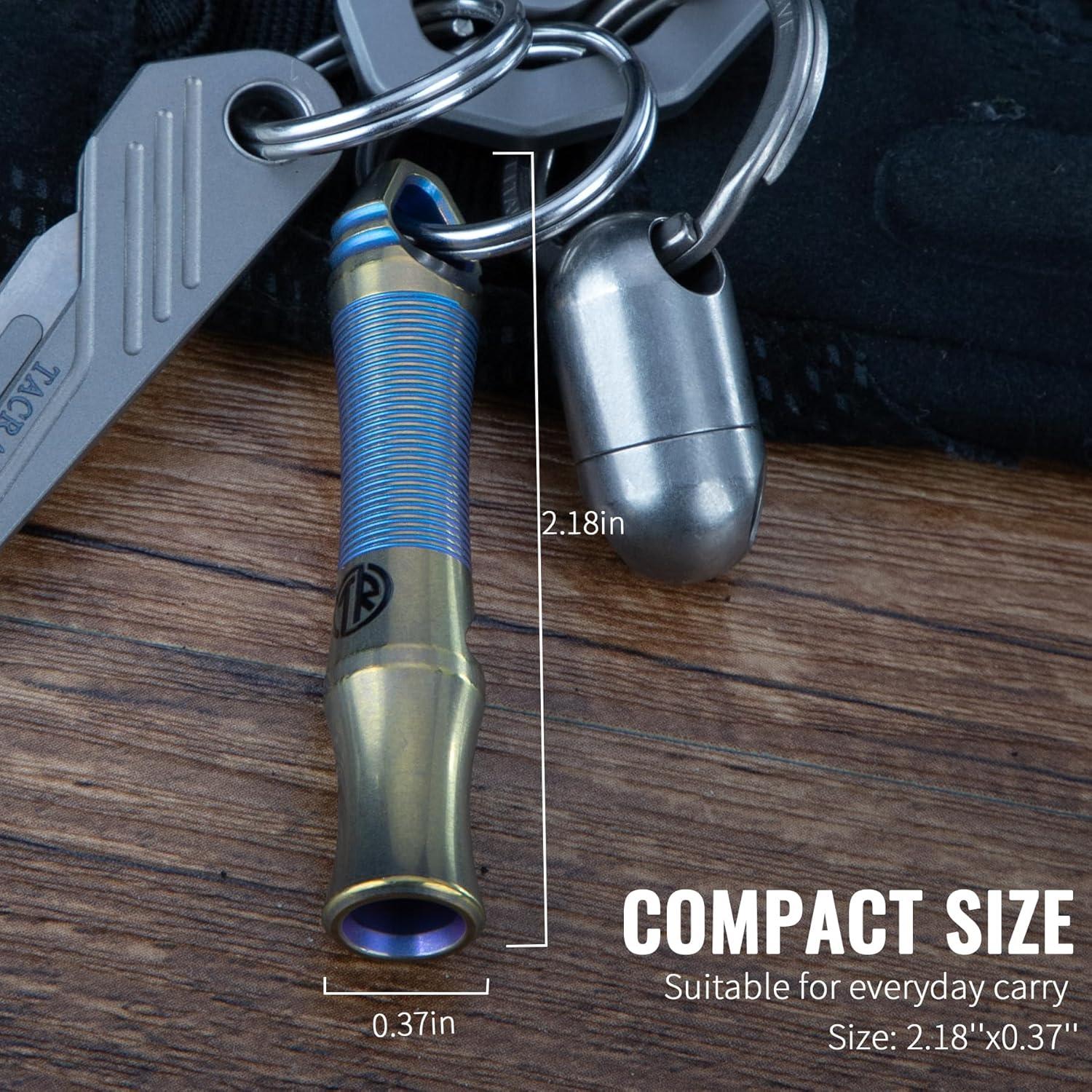 Silbato de Titanio TACRAY Ultra-Ruidoso 120 dB - Ligero y Duradero