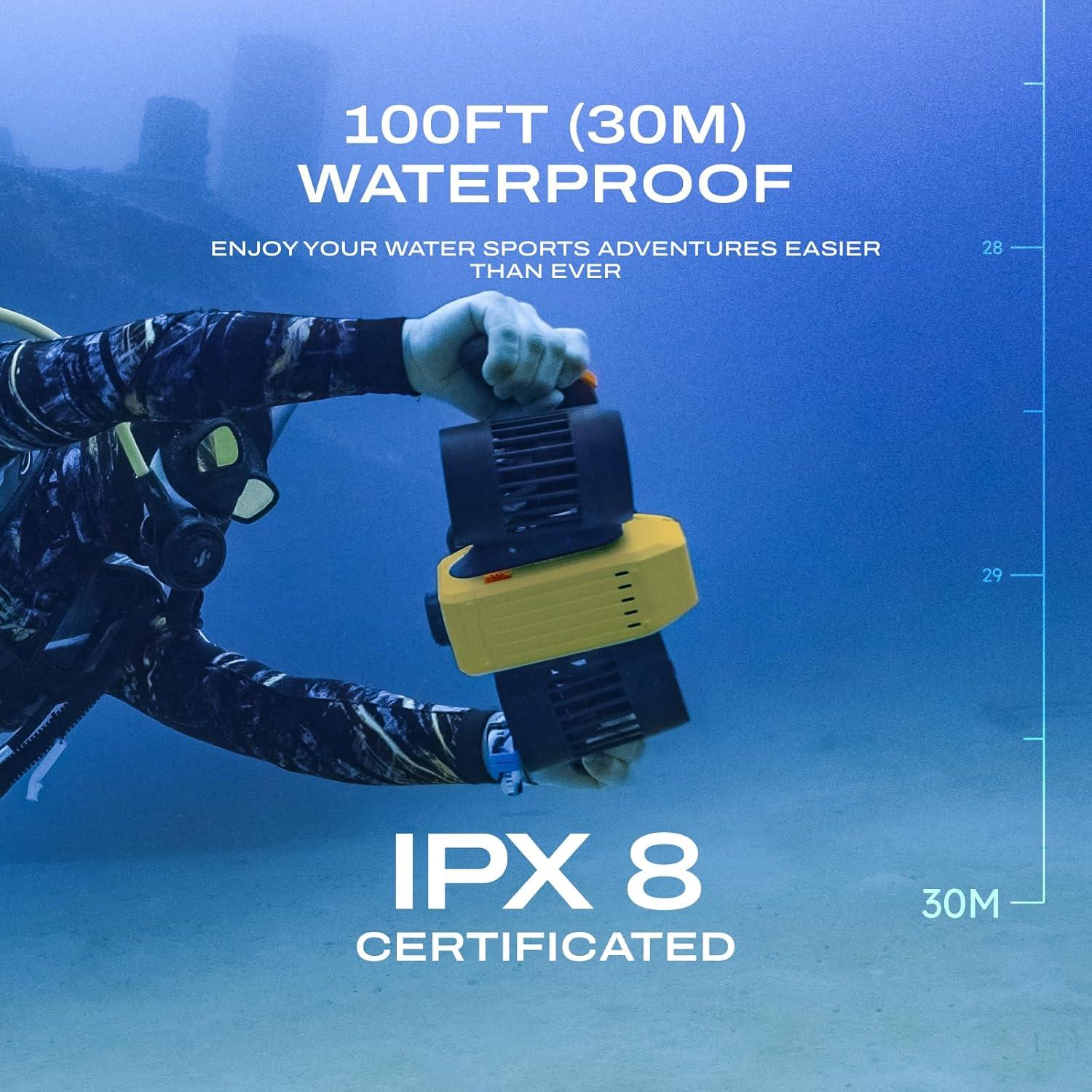 Scooter Acuático LEFEET C1 Duales Motores IPX8 30m 60min