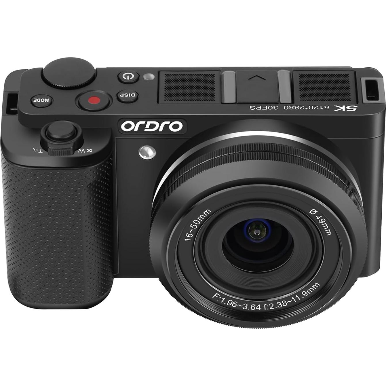 ORDRO G930 5K Digital Camera for Content Creators Vloggers and Photography with 5X Optical Zoom, Auto-Focus and Wide Angle (Black)
