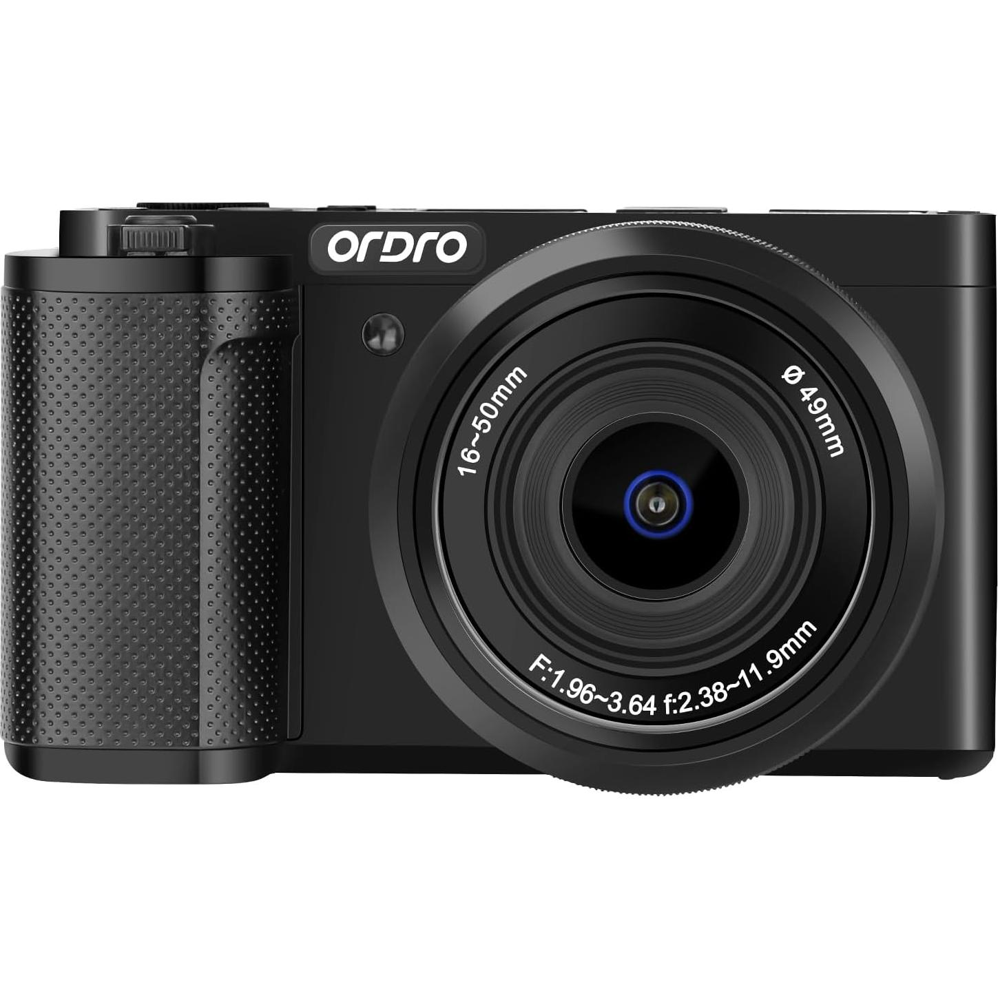 ORDRO G930 5K Digital Camera for Content Creators Vloggers and Photography with 5X Optical Zoom, Auto-Focus and Wide Angle (Black)