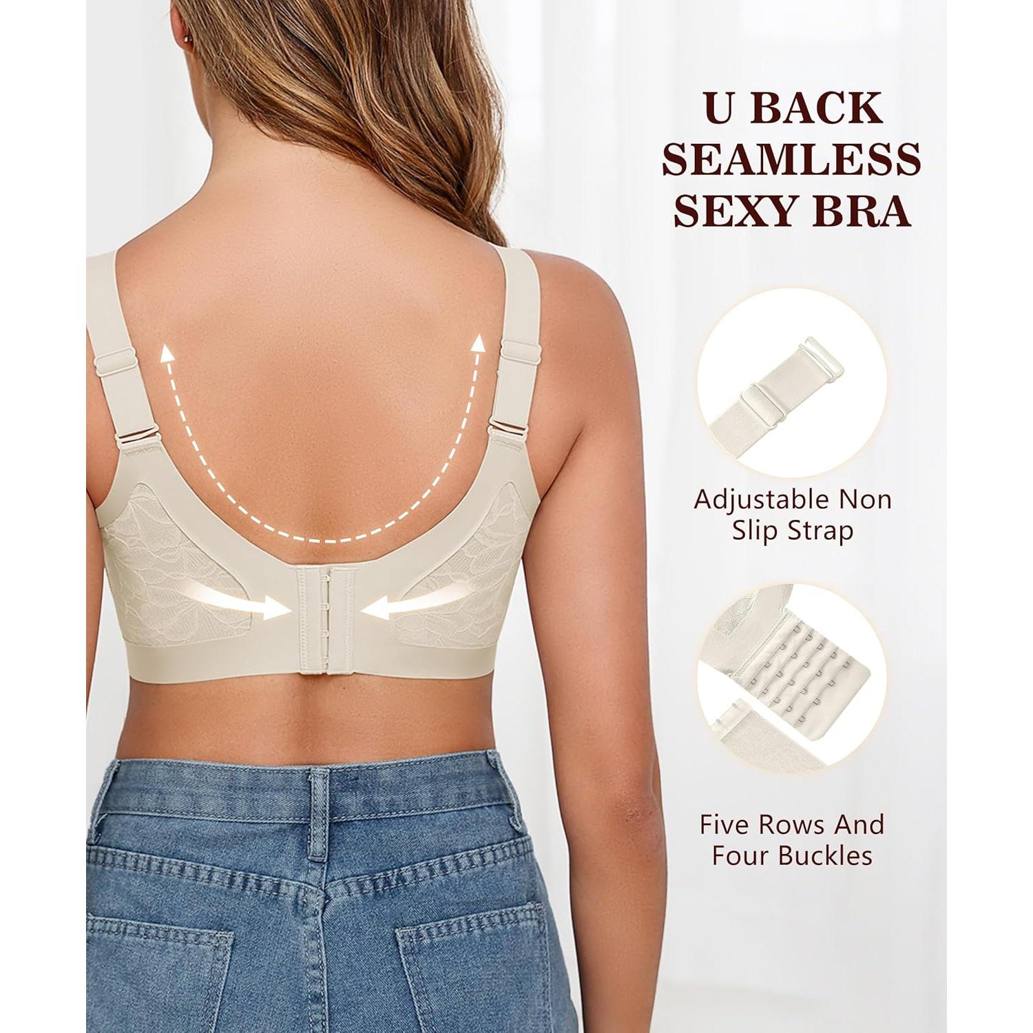 Sujetador Bralette Sin Aros Jacquard X Cross Pull Up Beige