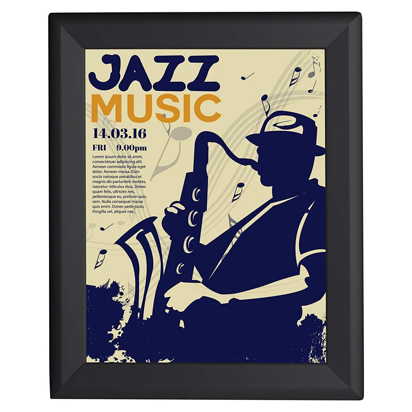 Marco de Certificado BNV Negro 21.6x27.9 cm Antirreflejo