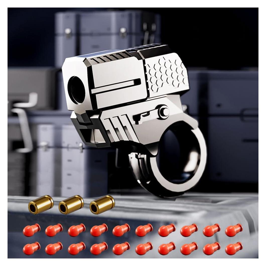 Anillo Fidget de Metal Addcean con Lanzador y Balas - 6cm