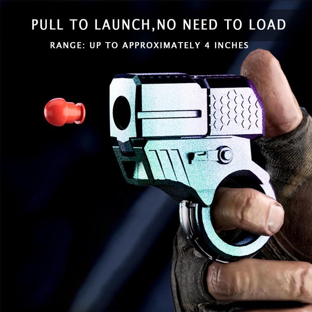 Anillo Fidget de Metal Addcean con Lanzador y Balas - Alivio de Estrés