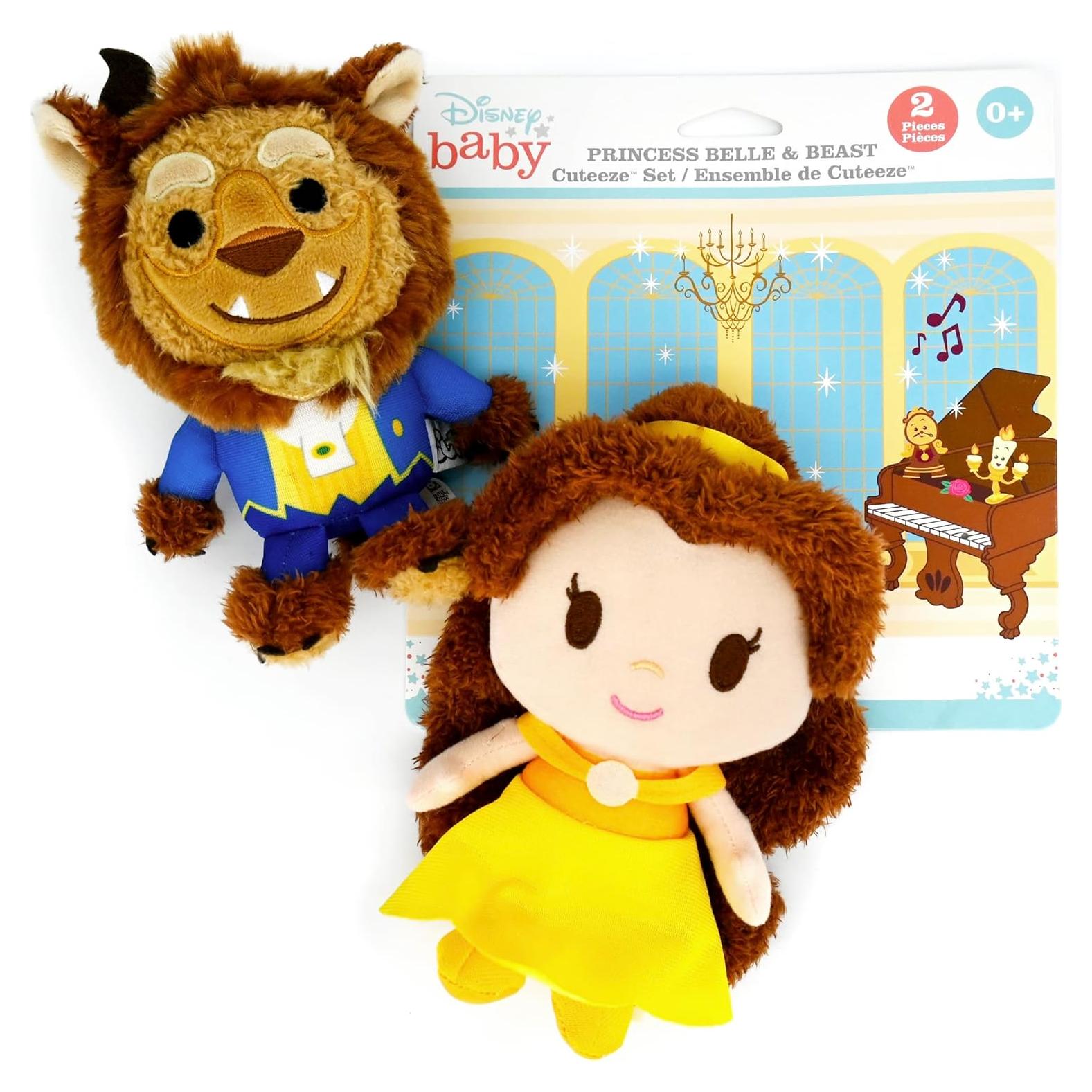 Peluches Disney Baby Cuteeze Belle y Bestia 15 cm - 2 Piezas
