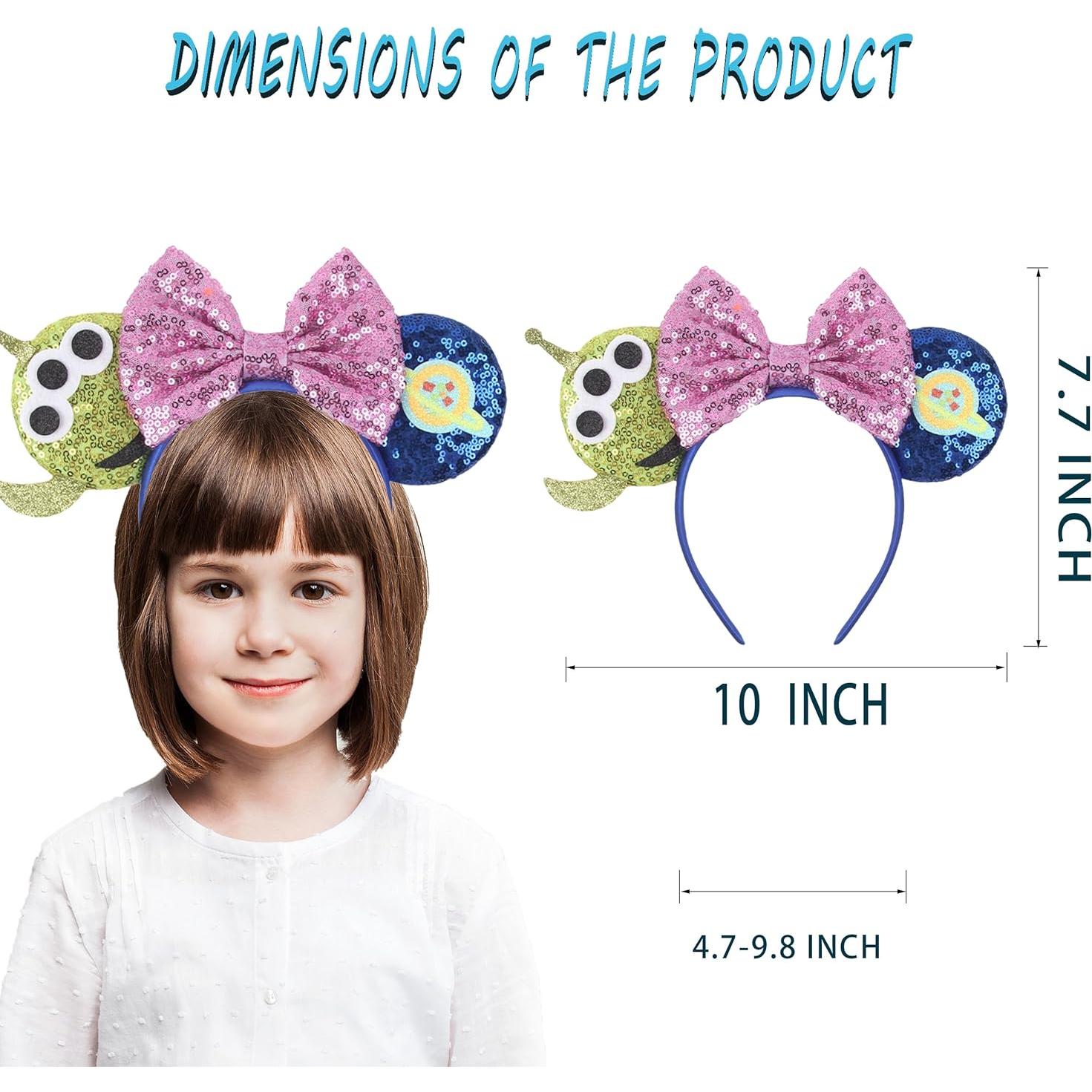 Diadema de orejas de ratón Toy Story con moño alienígena
