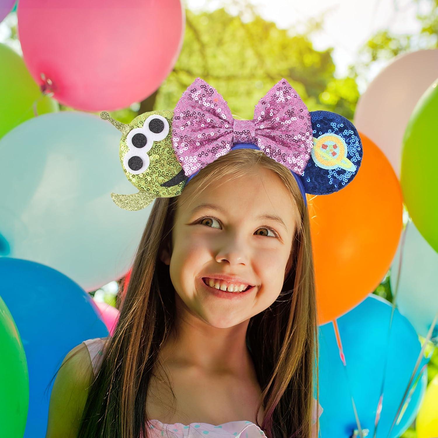 Diadema de orejas de ratón Toy Story con moño alienígena