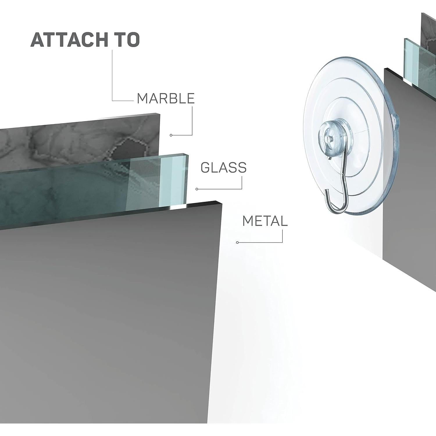 Ganchos de Ventosa Multiusos SEWANTA - Juego de 10 Piezas