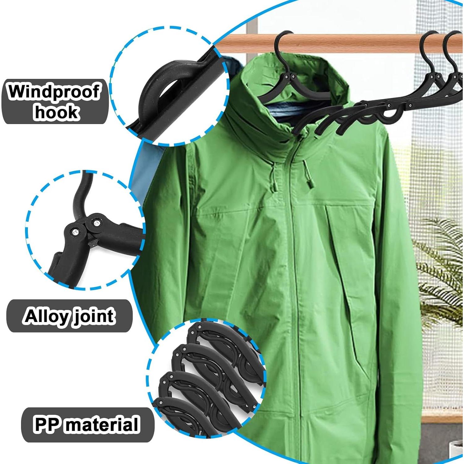 12 Perchas Plegables Antideslizantes Exinddea para Viaje