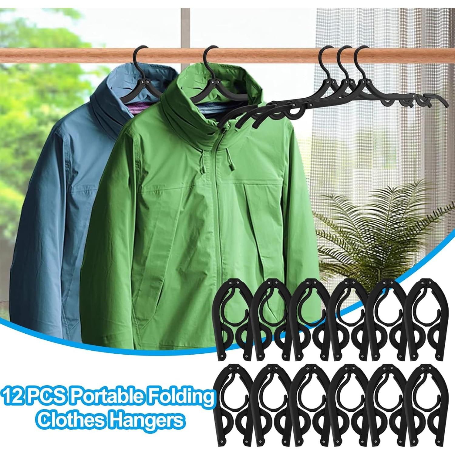 12 Perchas Plegables Antideslizantes Exinddea para Viaje