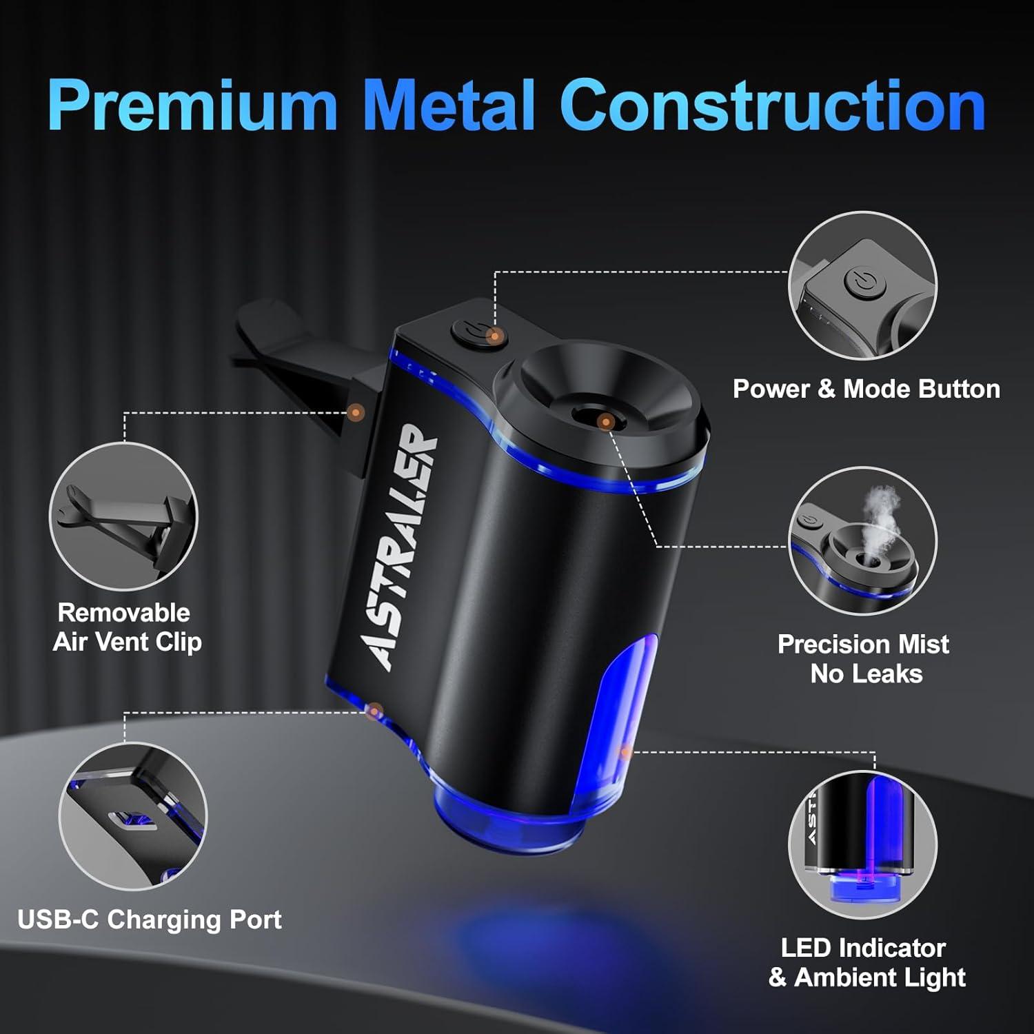 Difusor de Aromas ASTRALER CAF1 para Automóvil Recargable USB