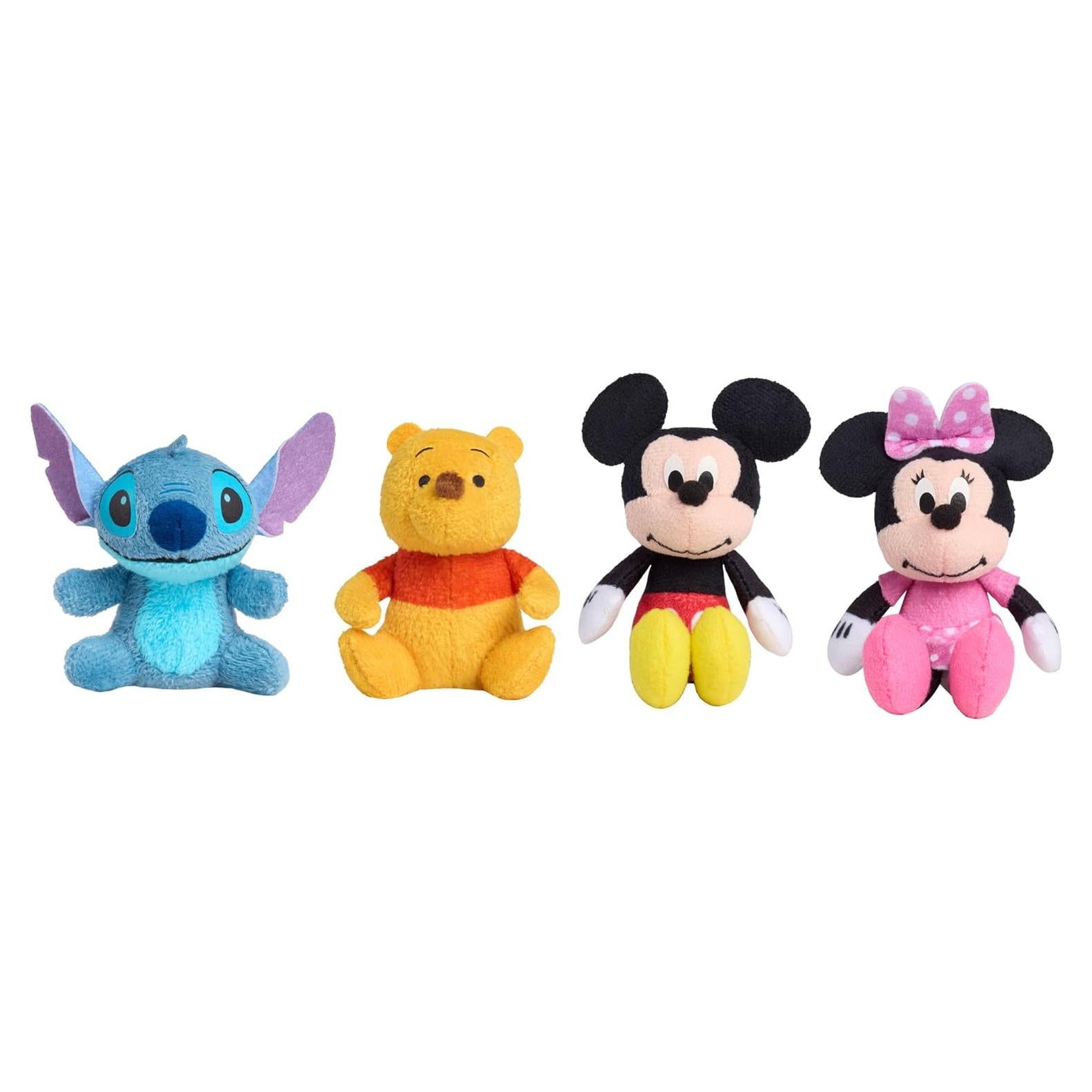 Disney Littlest Friends Plush 4-Pack, 3-inch Stuffed Animals, Kids Toys for Ages 3 Up by Just Play