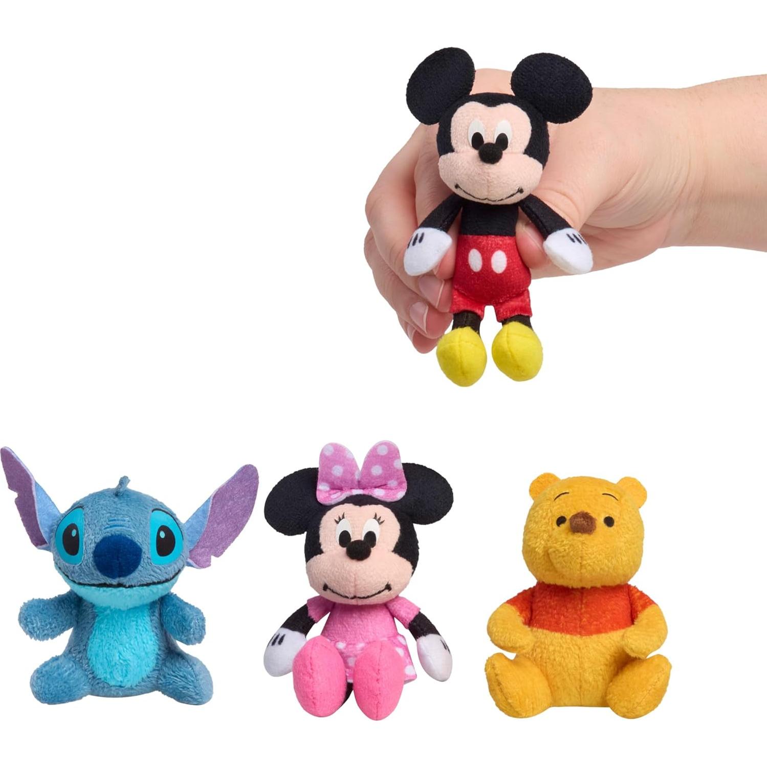 Disney Littlest Friends Plush 4-Pack, 3-inch Stuffed Animals, Kids Toys for Ages 3 Up by Just Play