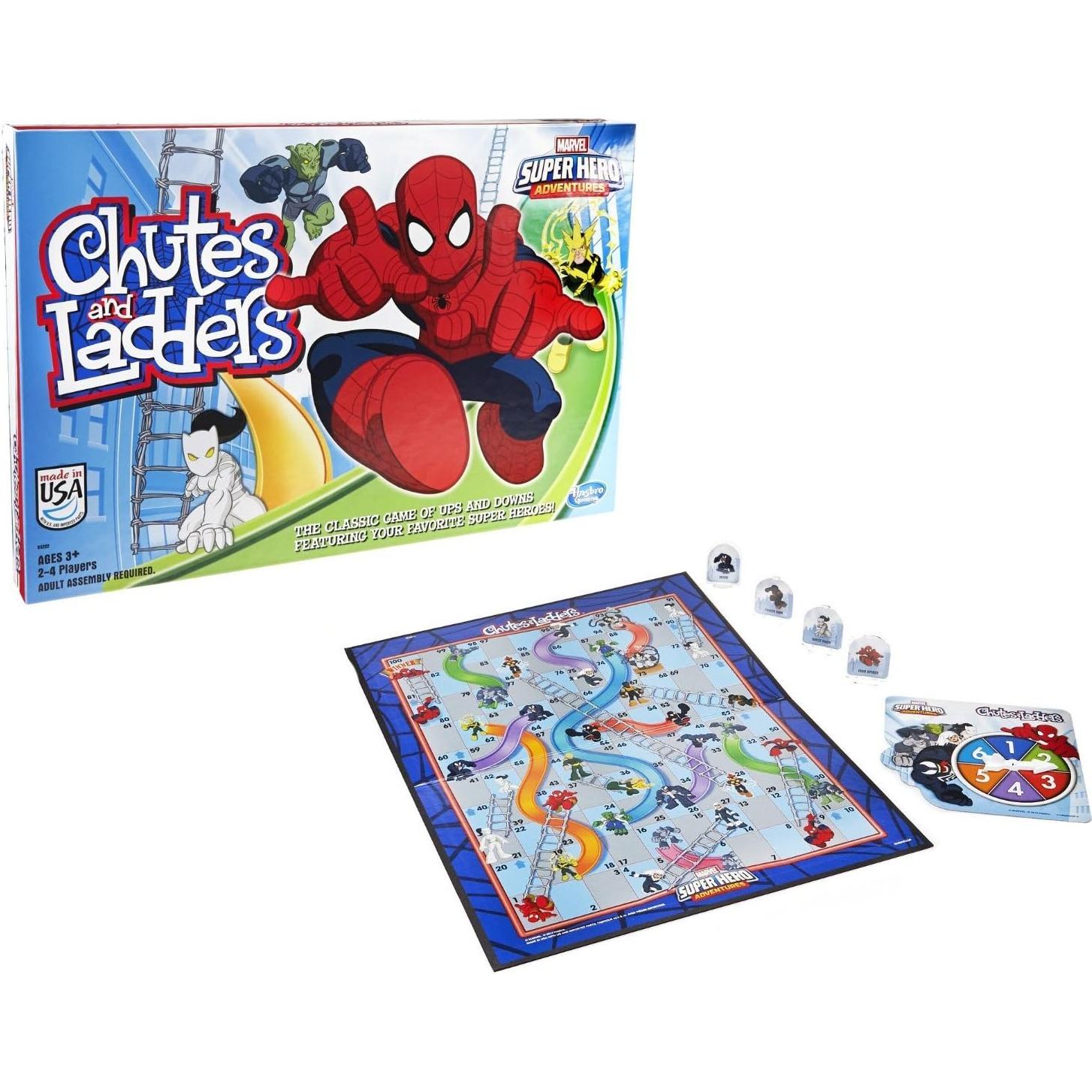 Juego de Mesa Hasbro Chutes & Ladders Spider-Man 2-4 Jugadores