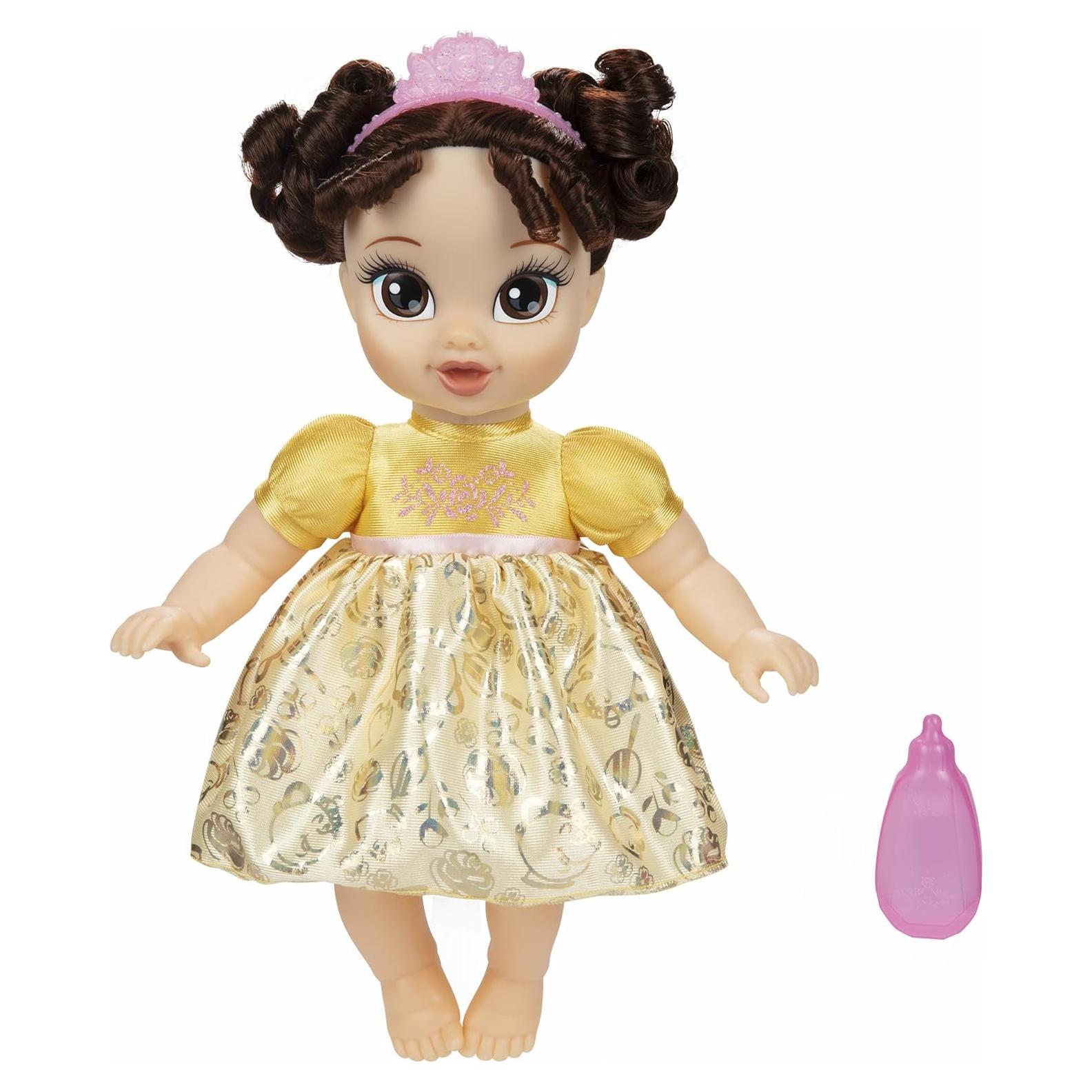Muñeca Bebé Disney Princess Belle con Biberón y Tiara