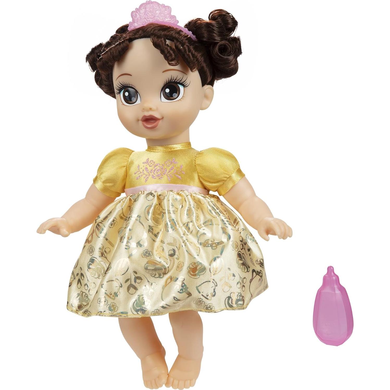 Muñeca Bebé Disney Princess Belle con Biberón y Tiara