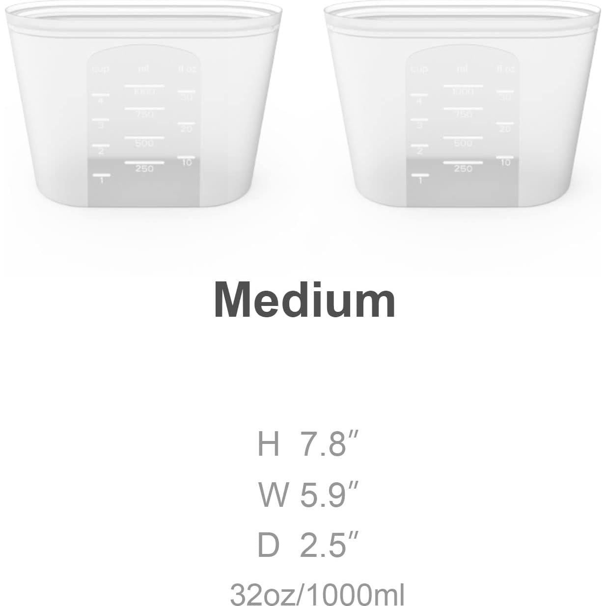 Bolsas de Almacenamiento de Comida Winrock 1000ml 2 Unidades