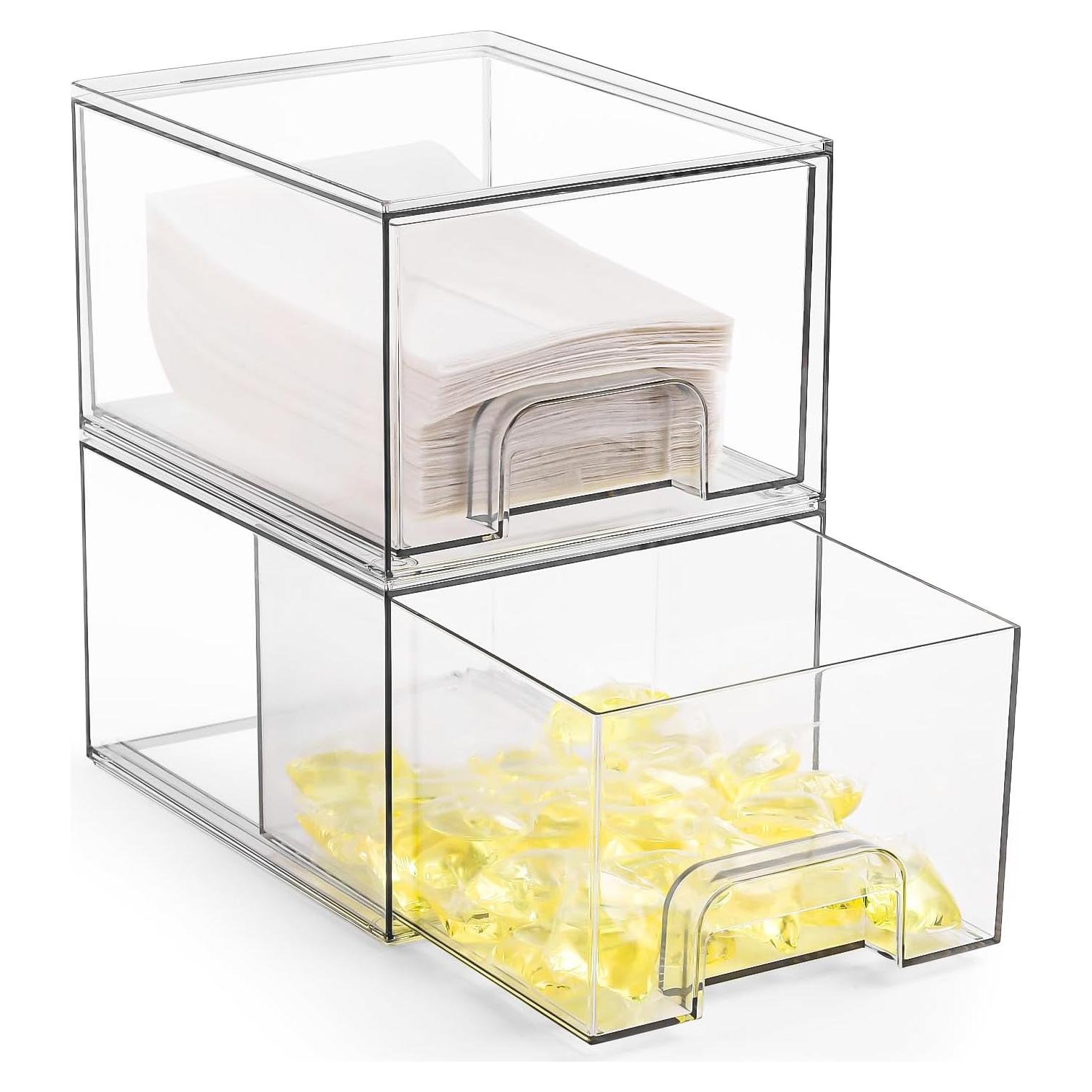 Contenedor Apilable VOTLEVT para Hojas de Secadora y Cápsulas